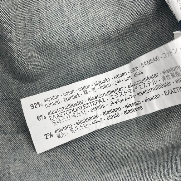 Zara Sz 10 Stirrup Jeggings Dark Wash Pull On Jean Leggings Side Zip Stretch NWT - Picture 13 of 14